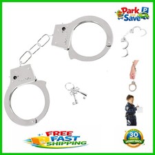 Kid Adult Metal Handcuffs with Keys - Ideal for Halloween and Dress-Up Fun