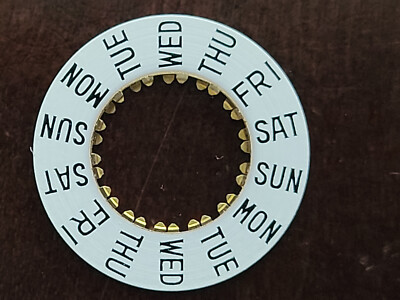 N.O.S. DAY DISC WHEEL,FOR ETA 2508, 2608, 2630, 2728, 2760, 2789 ENGLISH