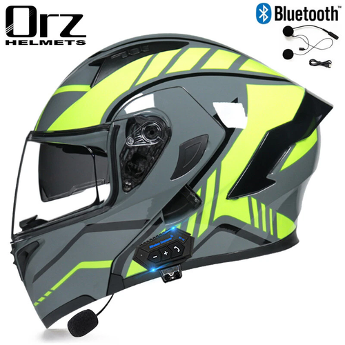 DOT Modular Motorcycle Bluetooth Helmet Full Face Dual Visor Flip Up Moto Helmet - Bild 37 von 64