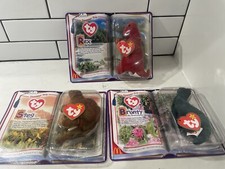 Ty Beanie Baby DINOSAUR TRIO SET OF 3 Rex Steg Bronty McDonalds 2000 MOC