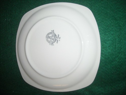 2 Paden city pottery 7 1/4" square bread plates J 54 used - Picture 4 of 5