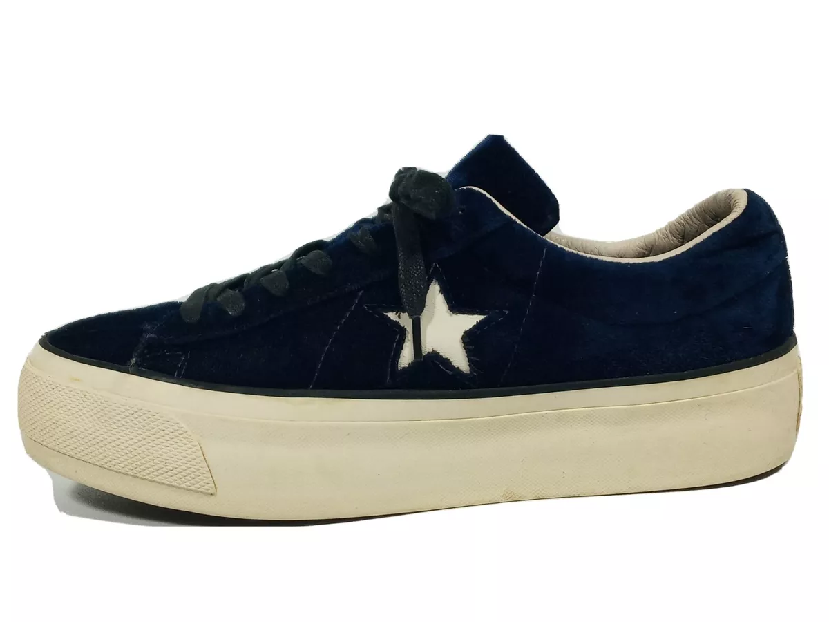 Converse Women&#039;s One Star Velvet Platform Eclipse Shoe 558952C Size | eBay