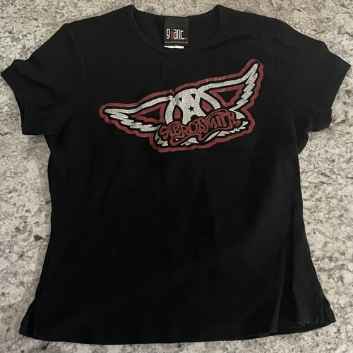 Aerosmith vintage Y2K girls XL Giant Black T Shirt