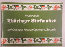 Traditionelle Th&uuml;ringer Stickmuster Schuhe Hosentr&auml;ger..m. Anleitung DDR 1986