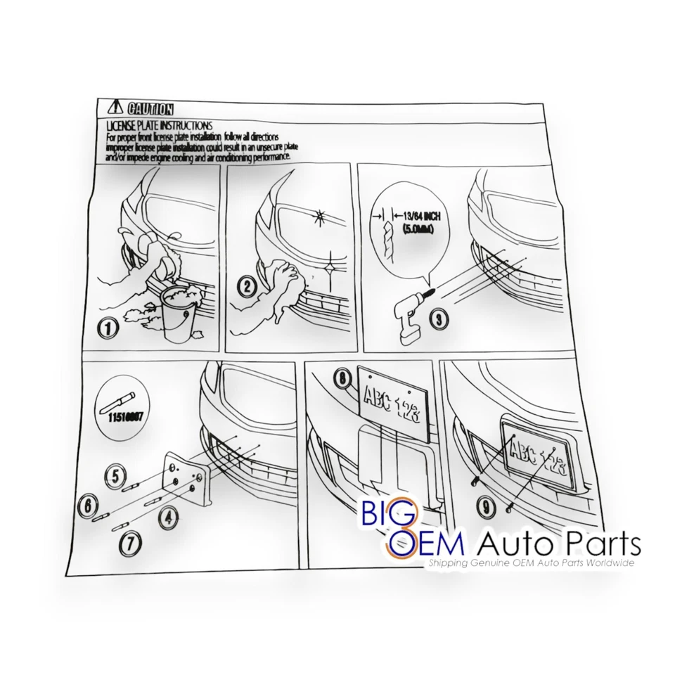 Suporte de montagem de placa dianteira Chevrolet Cruze 2011 - 2014 fabricante de equipamento original 95094483 - Imagem 4 de 4