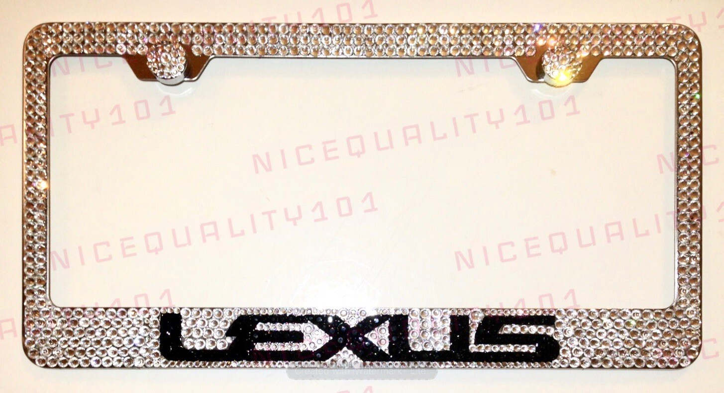 Lexus F Sport License Plate Frame Holder Made with Swarovski Crystals