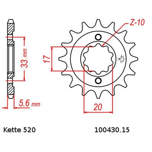 Chain Kit Suzuki GT 250 X7E 79-81 DID 520 L100 open 15 / 41 - Picture 2 of 4