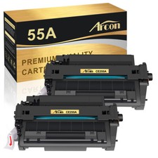 2 PK Black Toner CE255A 55A Cartridge for HP LaserJet P3015DN P3015D P3015 P3016