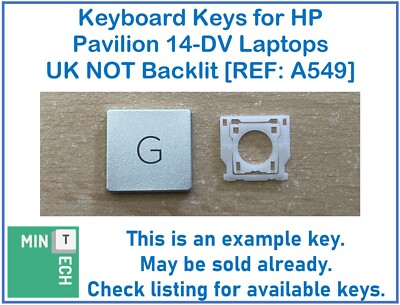 Tastatur Ersatz Tasten für HP Pavilion 14-DV Laptops UK NICHT Hintergrundbeleuchtung Silber