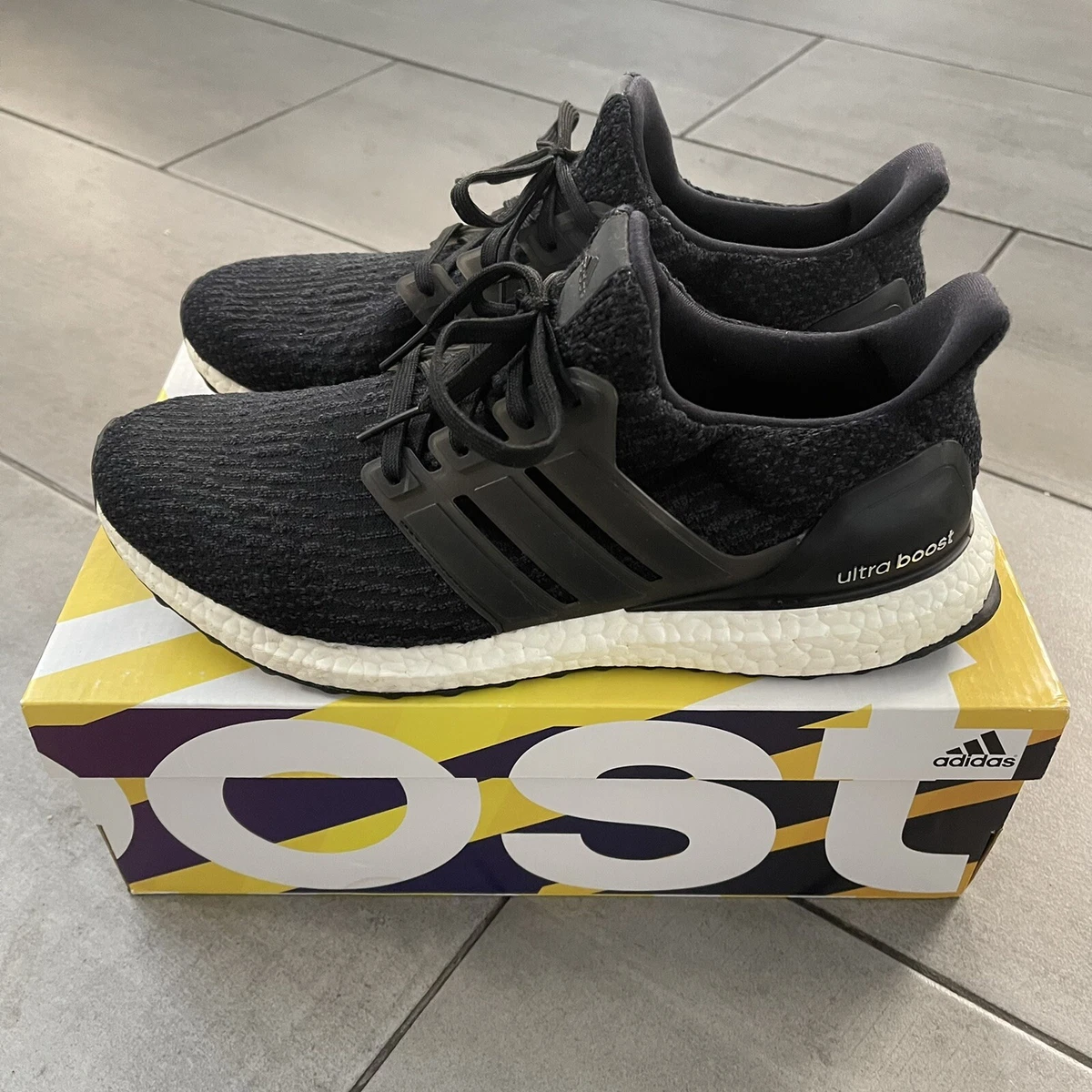 adidas UltraBoost Core Black 2016 - Size 9.5 eBay