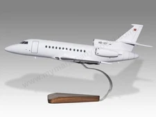 Dassault Falcon 900 Privatair EX Desk Wood Airplane New Model Small Scale 1/72