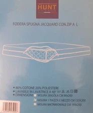 Mattress Cover Sponge with Zip Single Double 1 and a Half Square HUNT