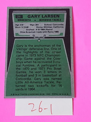 Tarjetas coleccionables de fútbol americano Topps NFL 1975 tú eliges envío gratuito 50 % de descuento en 2 o más - Imagen 11 de 212