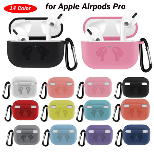 For Airpods Pro Silicone Wireless Charging Case Protective Cover Sleeve Shell - Foto 1 di 26
