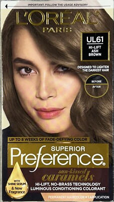 L'Oreal Paris Superior Preference UL61 Hi-Lift Ash Brown -  NEW