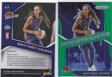 2021 Prizm WNBA Brittney Griner DOMINANCE #9 SP GREEN PRIZM REFRACTOR Mercury