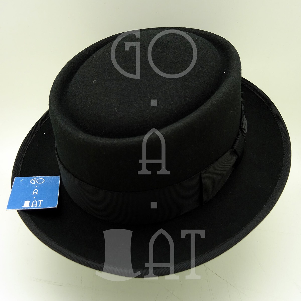 CLASSIC Wool Felt Pork Pie Top Hat Men Fedora Upturn Brim Women