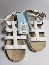 Cat  Jack Toddler Girls' Luna Gladiator Open-Toe Sandals White Size 10