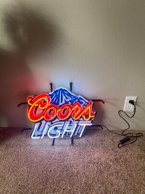 Coors Light Mountain Beer 20''x16'' Neon Sign Lamp With HD Vivid Printing
