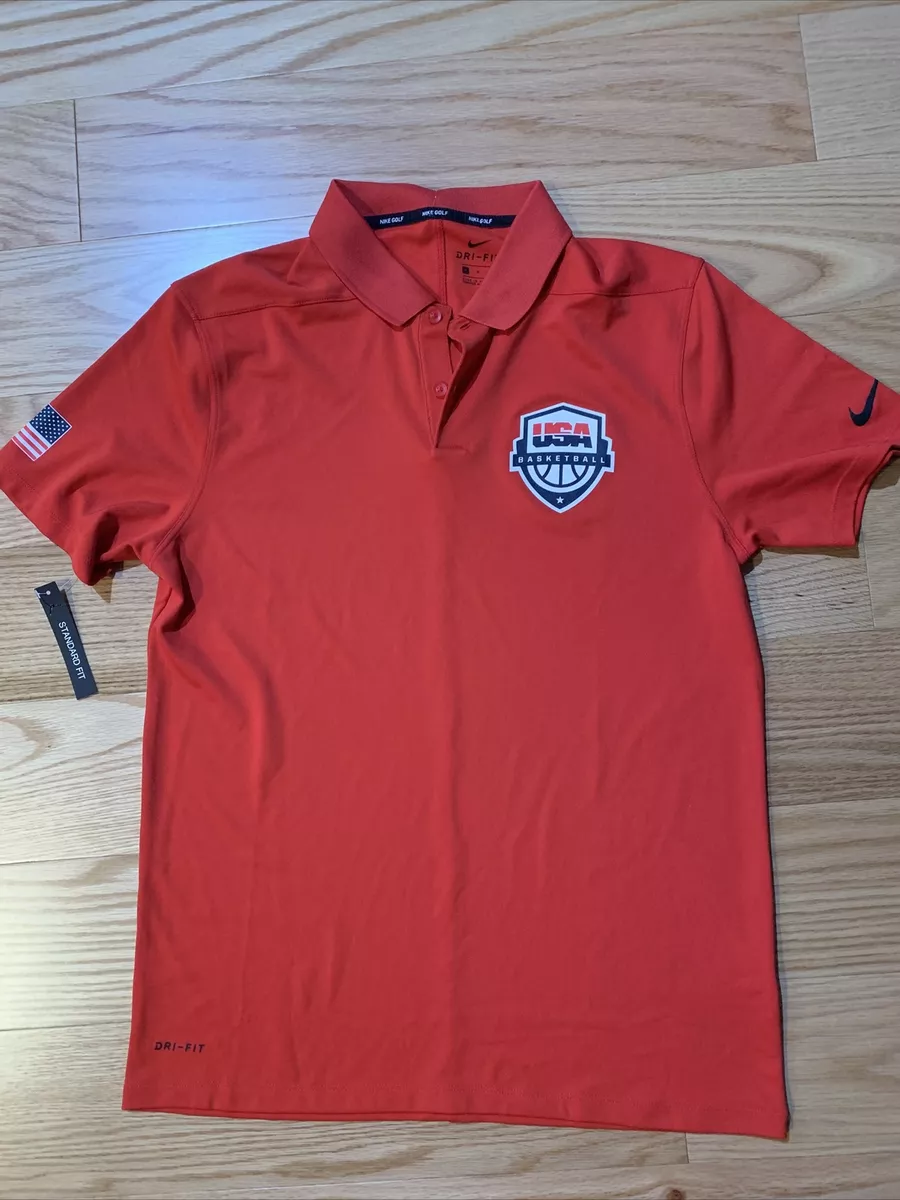 Nike Team USA Polo Shirt Red Men s Size Medium 891881 657