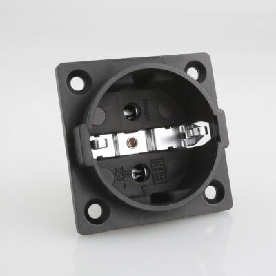 Rhodium Plated Schuko Plug Socket European EU Power Socket Wall Plate 250V 16A