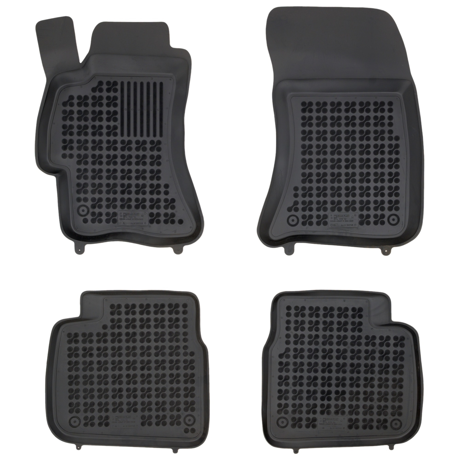 Tapis de sol en caoutchouc Rezaw-Plast noir pour Subaru Legacy IV 2003-2009