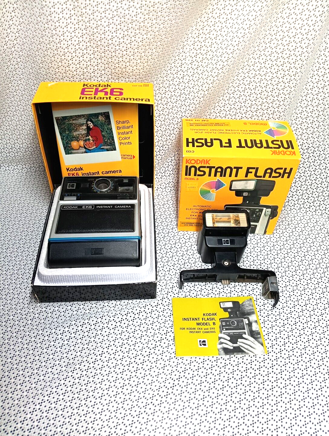 Kodak Instant Film Camera EK6 with Flash Boxes and Manuel's  Untested