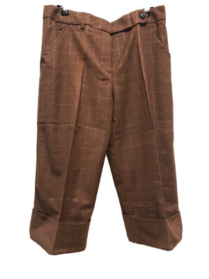 Pantalon Femme Marron Taille 42 - Coupe Droite Classique, Occasion Très Bon état