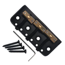 Wilkinson WTBS Short Telecaster Bridge with Brass Compensated 3-Saddles Black