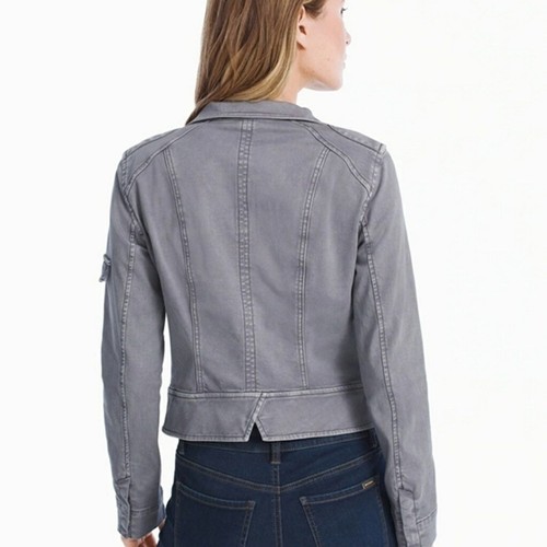 WHBM Jacket 6 Grey Military Style Steampunk Cropped Long Sleeve Embroidered - Picture 16 of 16