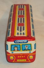 VINTAGE FRICTION TIN PLATE TOY AVENUE EXPRESS BUS DAIYA JAPAN COLLECTIBLE 1960