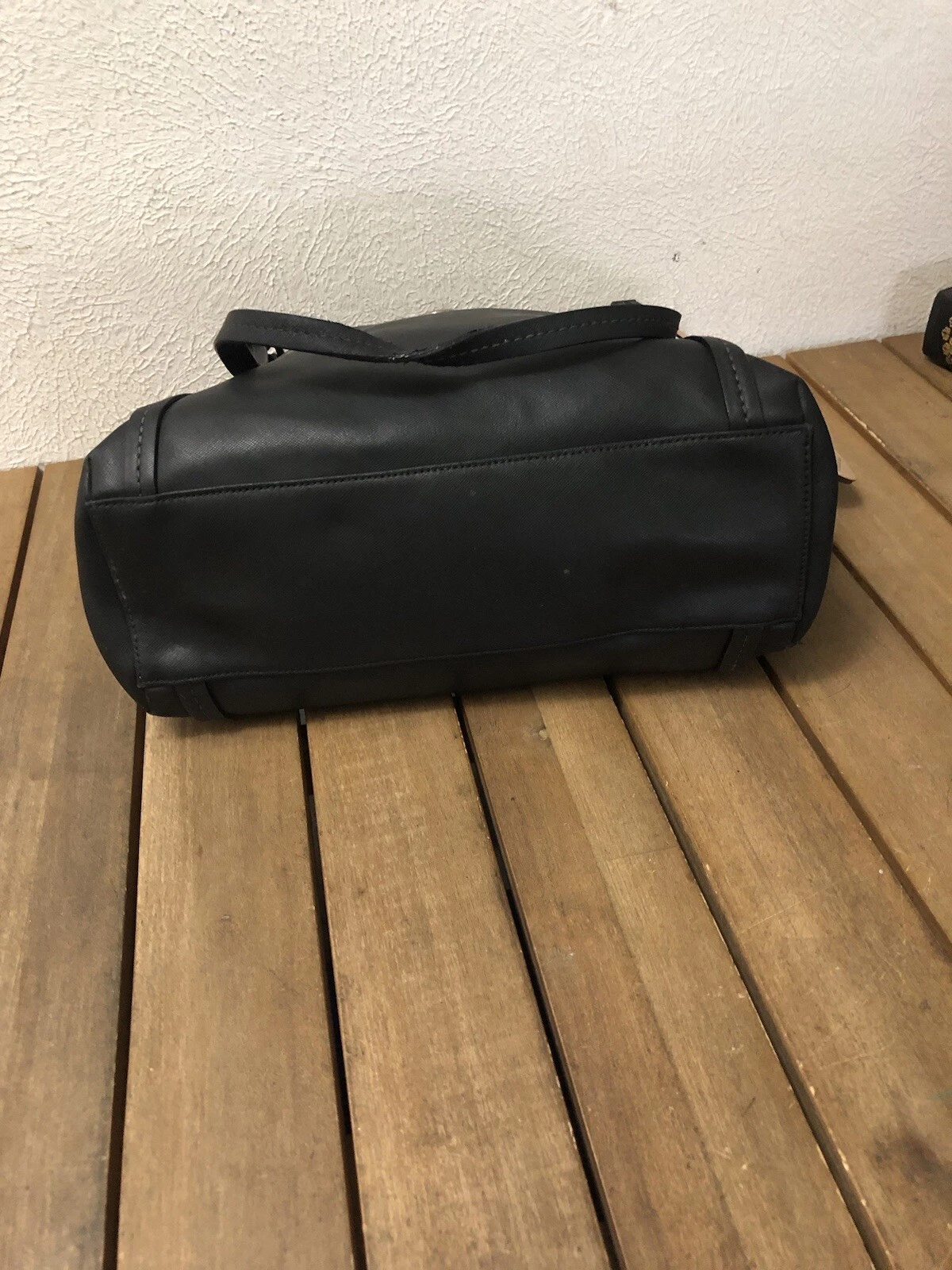 Borsa a tracolla Coach F25667 Peyton a grana incrociata in pelle tote tascabile nera in perfette condizioni