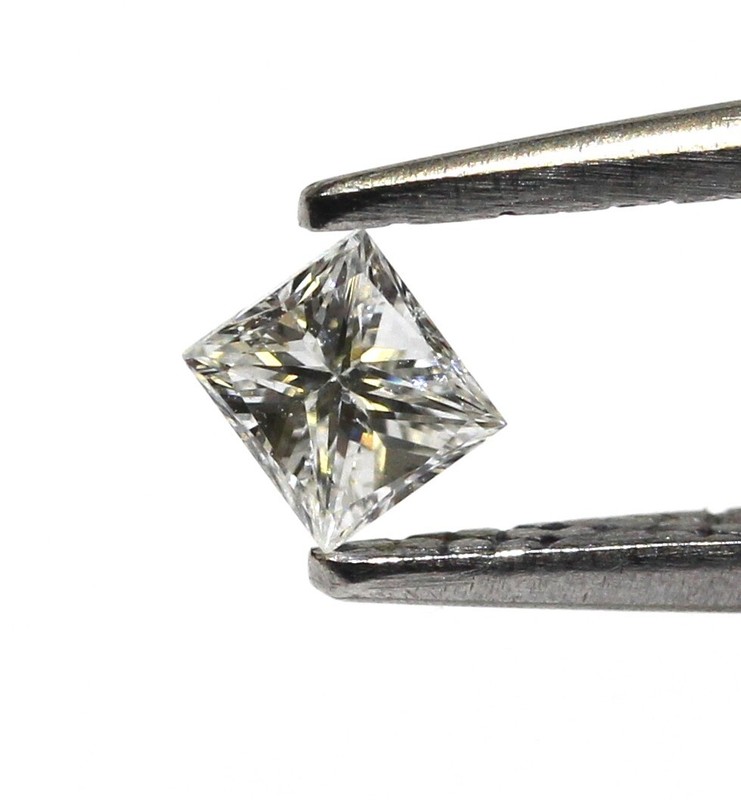 GIA certified loose .25ct SI2 H princess cut diamond vintage antique Natural