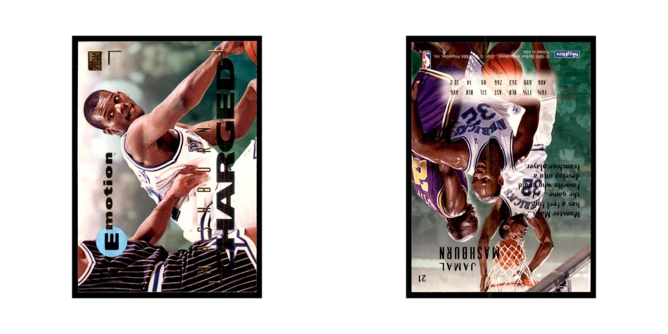 1994 SkyBox E-Motion Jamal Mashburn Mavericks #21 - Image 3 of 3