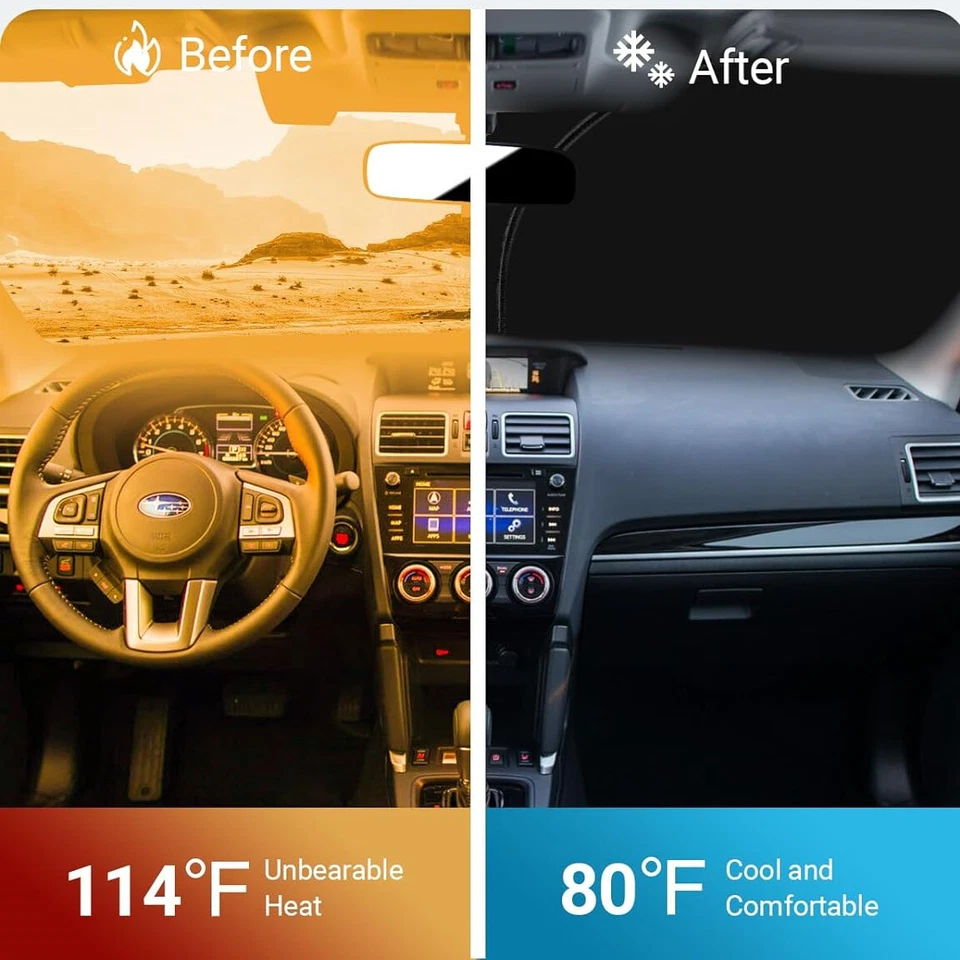 Parabrisas de coche Subaru Forester 2015-2018 parasol ventana bloque térmico protector Foto 4 de 4