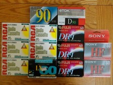 14 Lot RCA Sony Fuji TDK 60/90 Min Blank Audio Cassette Tapes Normal Bias Type 1