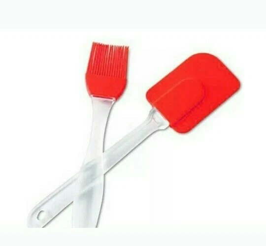 2PC SILICONE PASTRY BRUSH AND SCRAPER KITCHEN BAKING COOKING TOOL SPATULA BBQ - Image 3 of 3