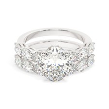 IGI Diamond Engagement Ring VVS2 E Oval Cut 4.50 Carat Lab-created Eye Clean