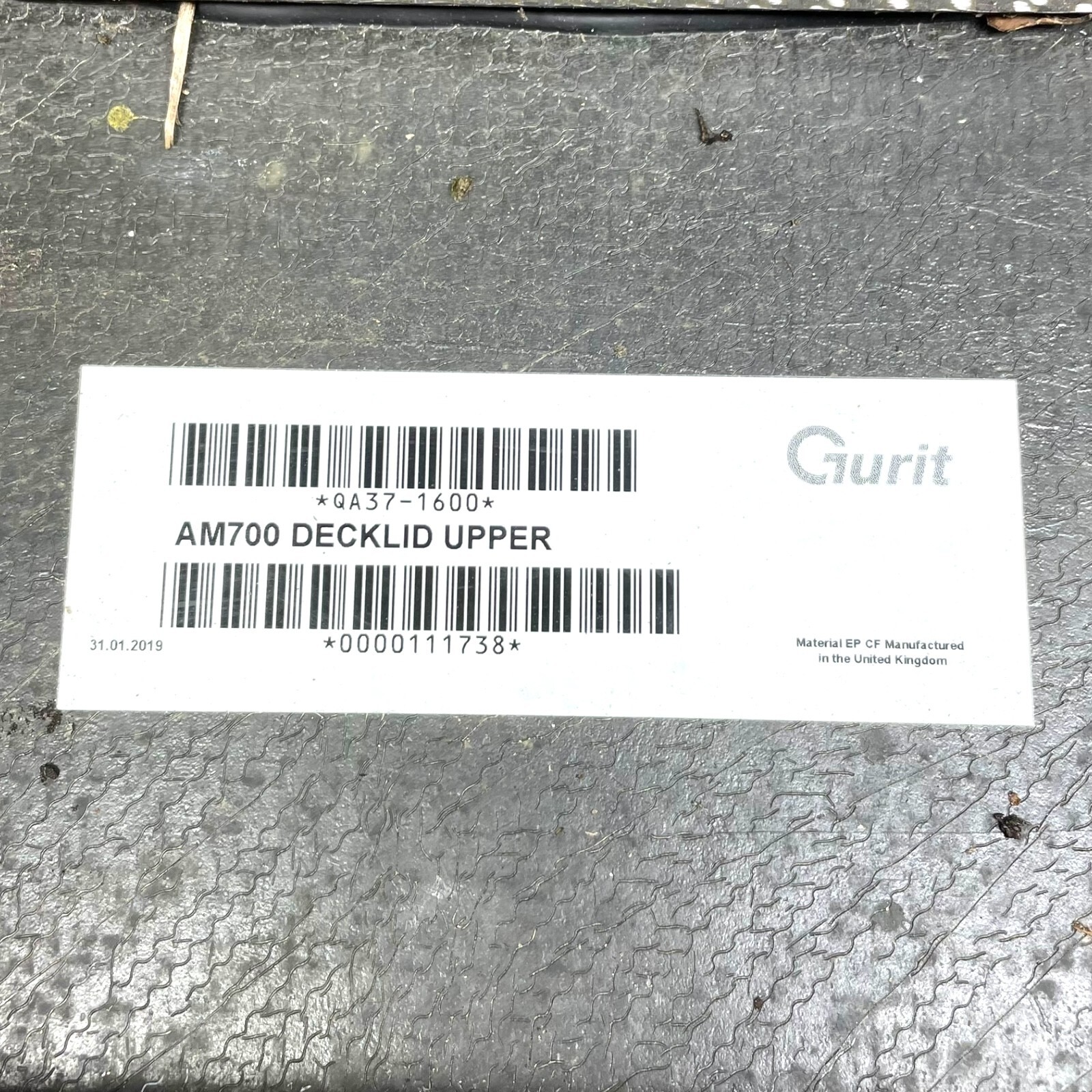 2019-2024 Aston Martin DBS Trunk lid deck tail gate OEM QA37-1600