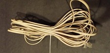 25FT FEET RJ11 4 CONDUCTOR TELEPHONE EXTENSION IVORY LINE CORD