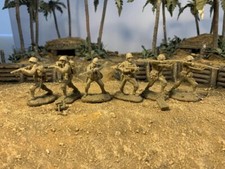 Austin Miniatures WW2 US Marines set 2 Khaki 54mm scale plastic figures