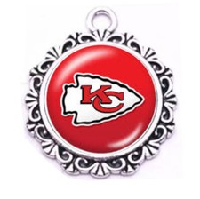 Football Charm, Charm For DIY Projects, Round Charm,