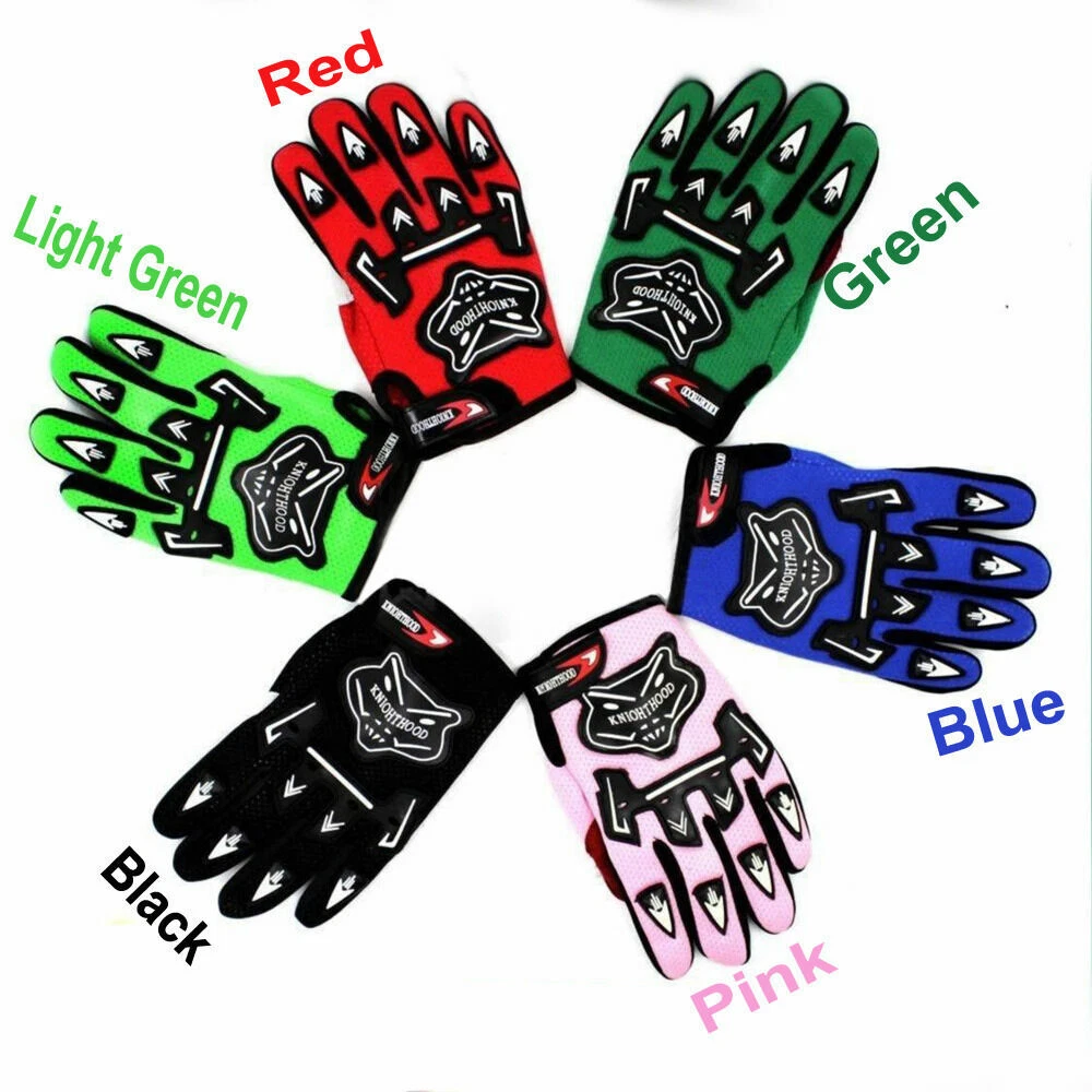  Kids Full Finger Motorcycle Dirt Bike Riding Cycling Sports Gloves S M L