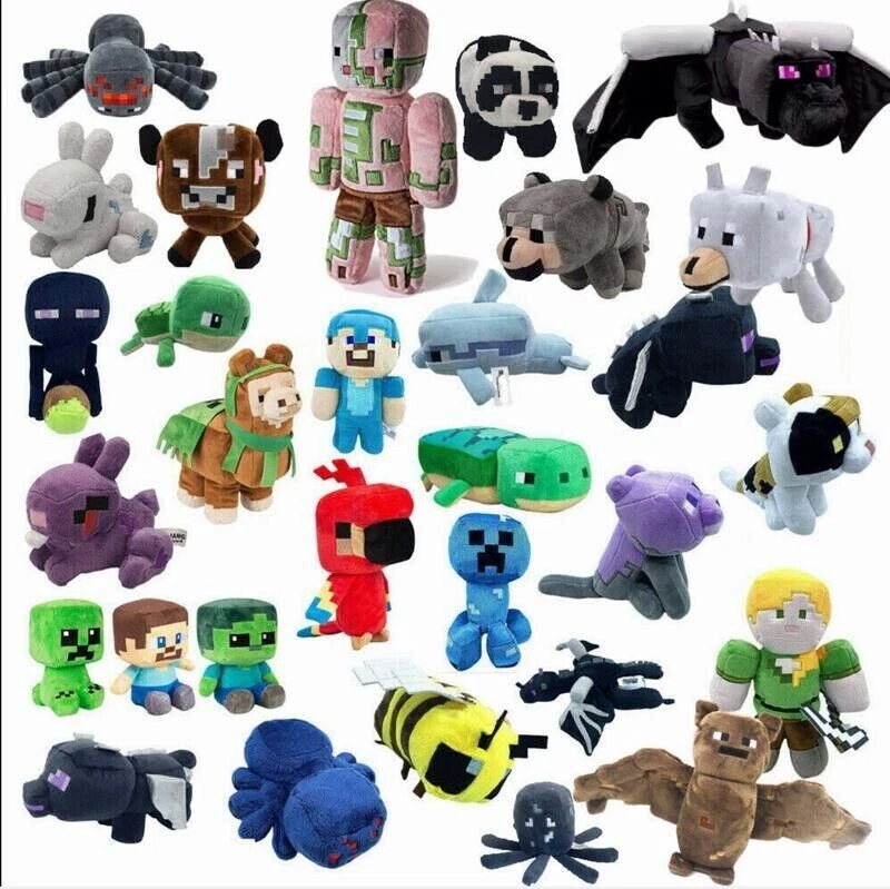 Minecraft Plush Toys Creeper Enderman Mooshroom Ocelot Bat Squid Pig - Image 3 of 3