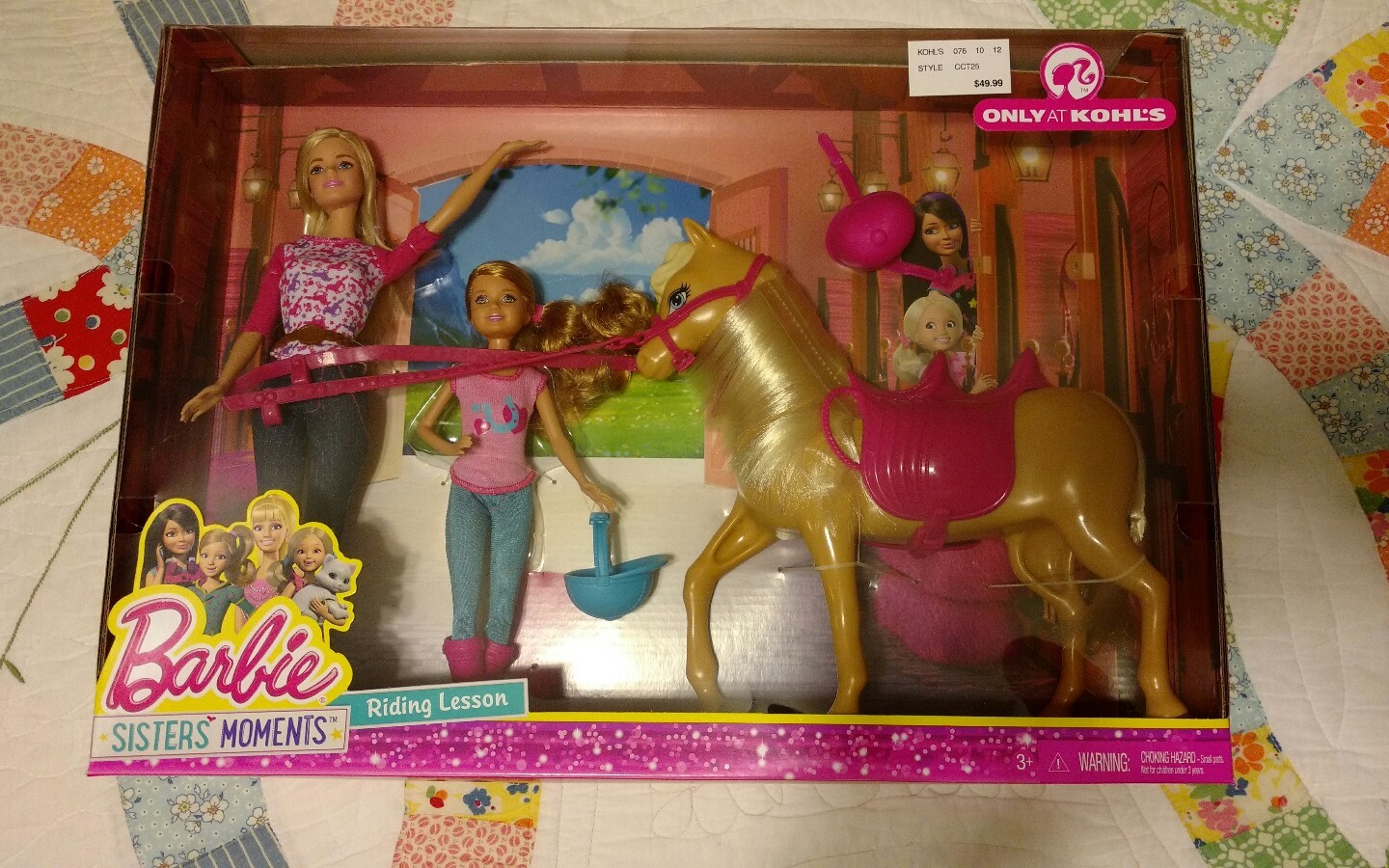 barbie doll horse riding lesson set