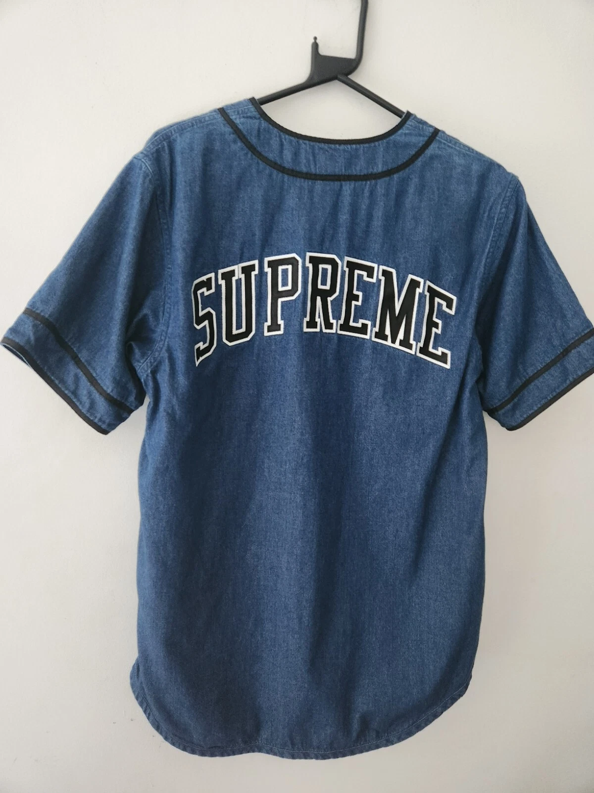 FW13 Supreme T Shirt Chenille S Logo Jeans Taille M Rare