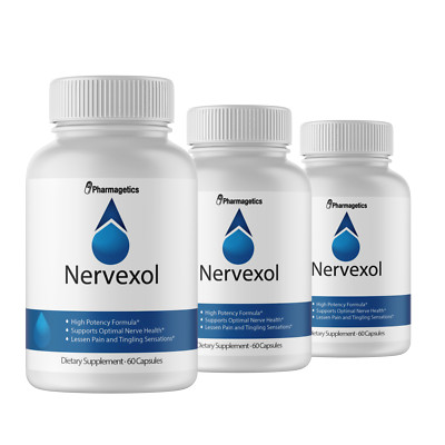 Nervexol Neuropathy Pain Relief Nerve Support Formula - 3 Bottles 180 Capsules
