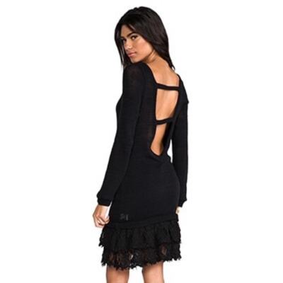 Nightcap Clothing Revolve Black Lace Open Back Long Sleeve Sweater Dress Size 2 | eBay Nightcap Clothing Revolve Black Lace Open Back Long Sleeve Sweater Dress Size 2 | eBay