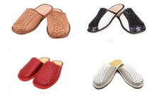 Mens Natural Leather Slippers Shoes Size 6 7 8 9 10 11 12 Luxury Flip-Flop