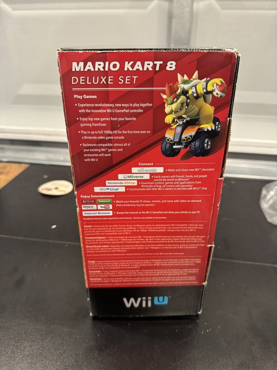 Wii U 32GB Mario Kart Deluxe Set Console Complete Box CIB TESTED